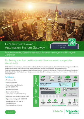 Broschüre EcoStruxure™ Power Automation System Gateway