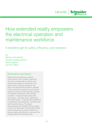 How extended reality empowers the electrical operation and maintenance workforce