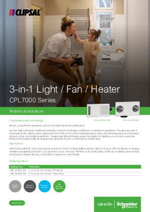 Clipsal Lighting Range, CPL7000 3-in-1 LMA Leaflet