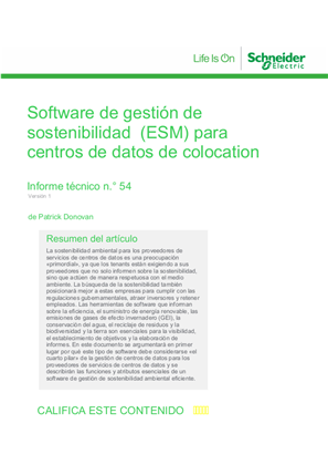 Software de gestión de sostenibilidad (ESM) para centros de datos de colocation
