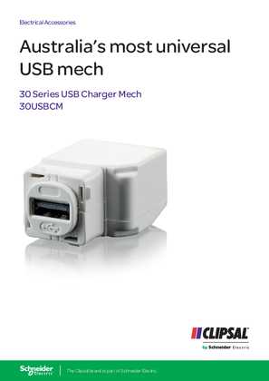 30USBCM -30 Series USB Charger Mech. Australia’s most universal USB mech, 117257