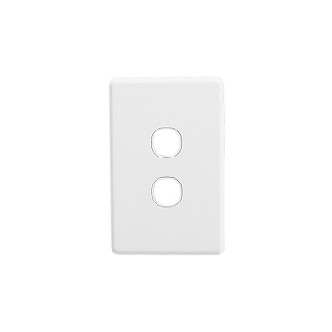 Classic C2000 Series, Switch Grid Plate And Cover 2 Gang, Less Mechanism, Standard Size