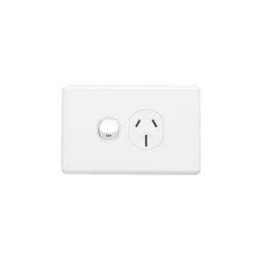Clipsal C2000 Series Single Switch Socket Outlet Classic, 250V, 15A