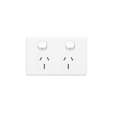 switched socket twin 15a classic