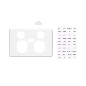 Classic C2000 Series, Socket Outlet Cover Plate, Horizontal Mount For Twin Switched Socket