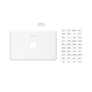 Clipsal C2000 Series Switch Grid Plate And Cover 1 Gang, Less Mechanism, Horizontal Mount