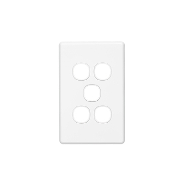 Clipsal C2000 Series Switch Grid Plate And Cover 5 Gang, Less Mechanism