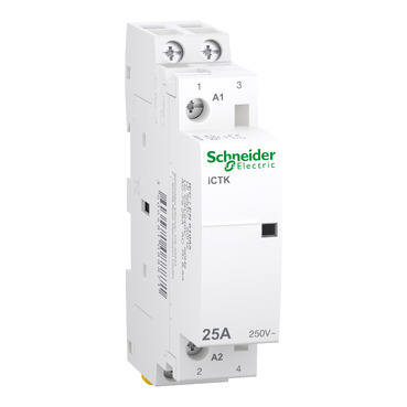ACTI9 iCTK, 25 A kontaktor (mágneskapcsoló), 2 NO, 250 V, coil 230...240 V - A9C40225