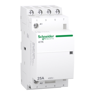 ACTI9 iCTK, 25 A kontaktor (mágneskapcsoló),  4 NO, 400 V, coil 220...240 V - A9C40425