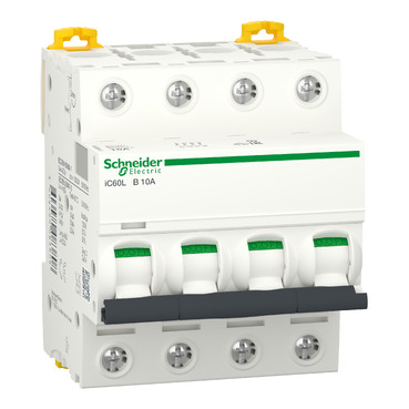 ACTI9 iC60L kismegszakító, 4P, B 10A, monokonnekt - A9F93410