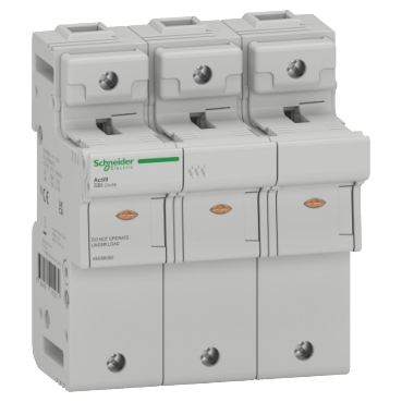 Biztosítós szakaszoló sorolható 6M 22x58mm 3P 125A 690V kalapsínre IP20 Acti9 SBI Schneider