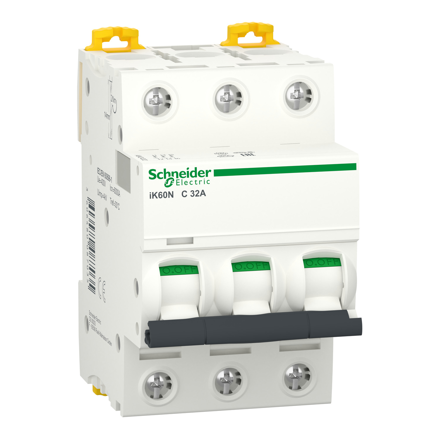 Kismegszakító 3P 32A C-jelleg 400V AC 6kA/60898 6kA/60898 Acti9 iK60N Schneider