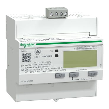 Digitális fogyasztásmérő,3F,63A,Bacnet,MID - A9MEM3165