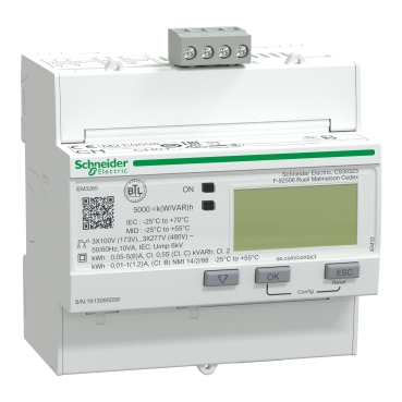 Digitális fogyasztásmérő,3F,áramv,Bacnet,MID - A9MEM3265