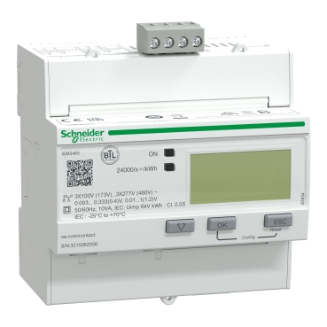 iEM3465 energy meter - BACnet - 1 DI - 1 DO - multi-tariff - LVCT