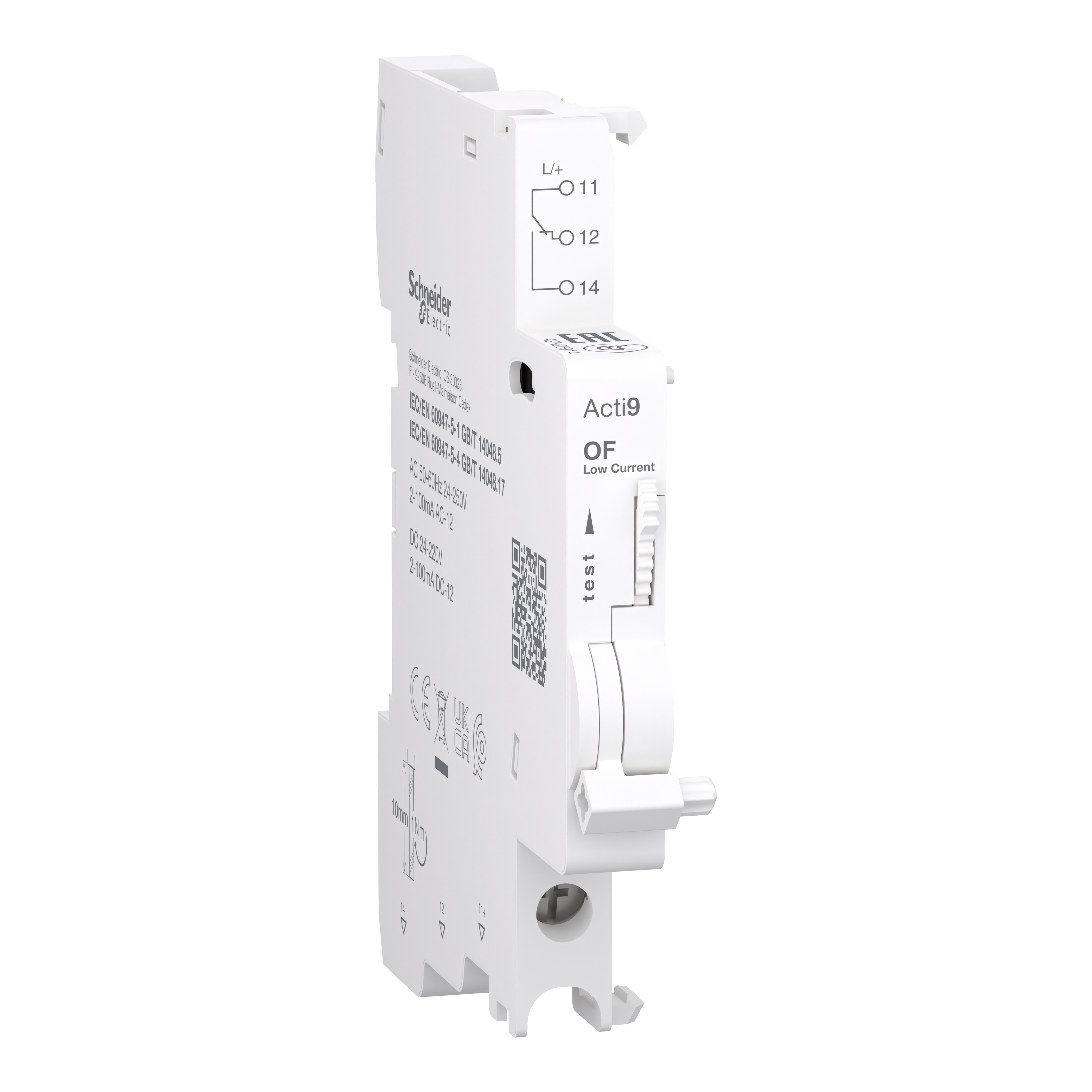 Acti9 A9N OF auxiliary contact - bottom wiring 2-100mA