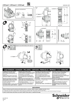 LRD3..6, LRD3..L6, LR3D3..6 - 3 pole thermal overload relays with lugs 18.5 to 30 kW - Instruction sheet