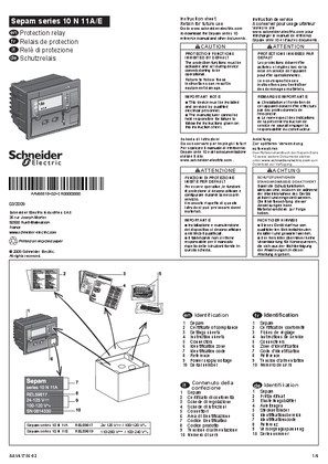 Sepam series 10 N11 - Instruction sheet (EN, FR, IT, DE)
