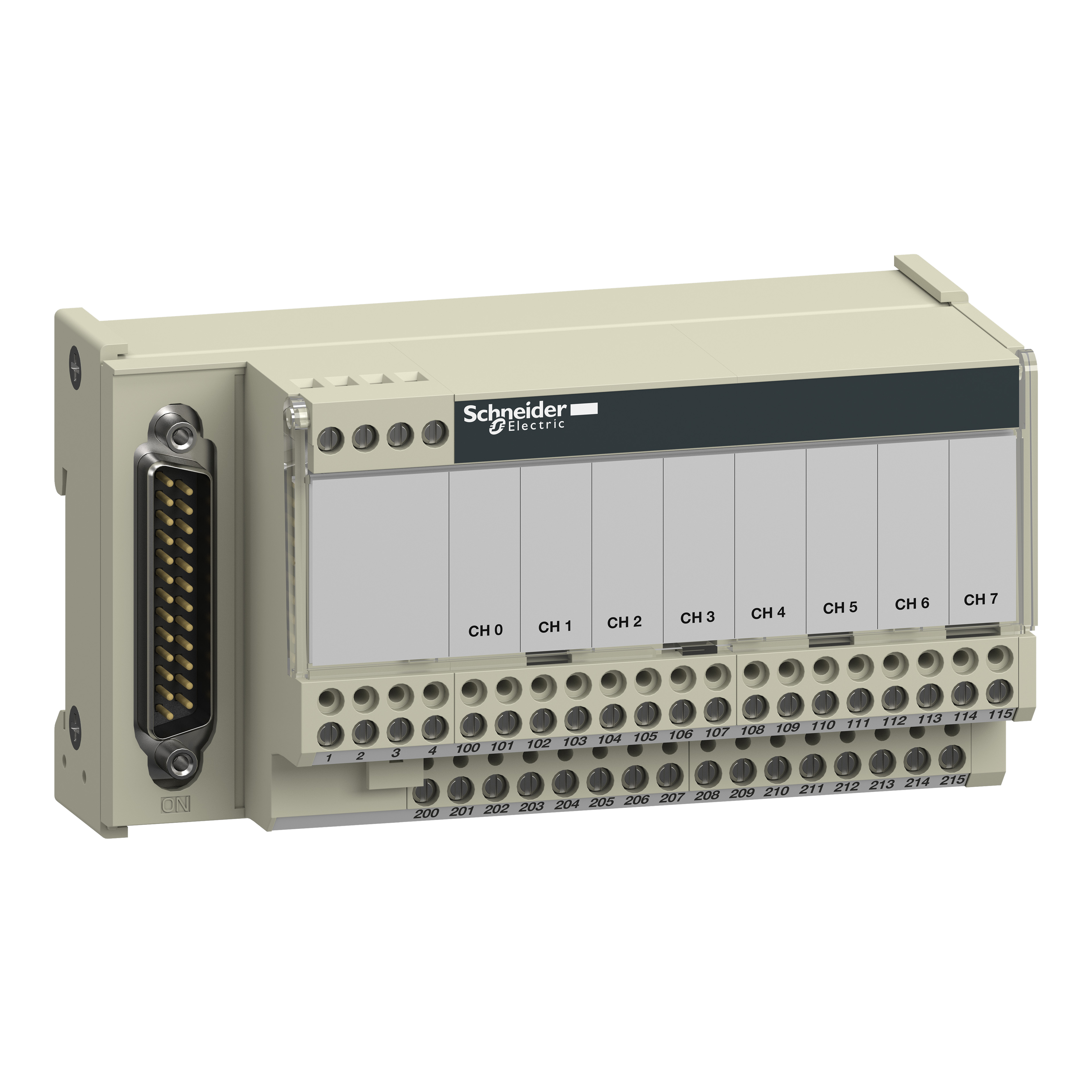 connection sub-base ABE7 - for passive distribution of 8 channels