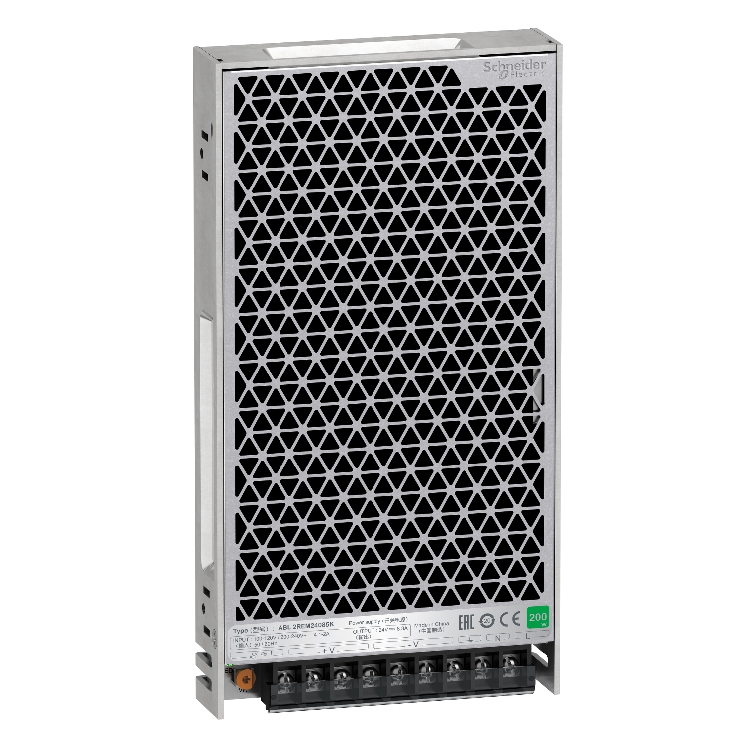 single phase power supply - 100...240V input - 24V DC output - 200W - 8，3A