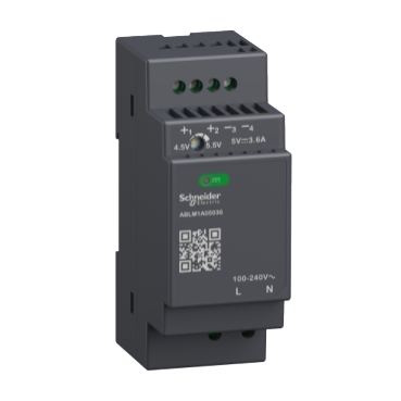 Modicon Modular tápegység,  moduláris, DIN sínre szerelhető, 1f, 5 VDC, 3,6 A, 18 W ABLM1A05036