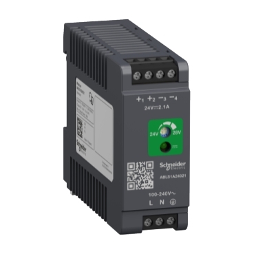Modicon Optimized tápegység, DIN sínre szerelhető, 1f, 24 VDC, 2,1 A, 50 W ABLS1A24021