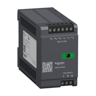Modicon Optimized tápegység, DIN sínre szerelhető, 1f, 24 VDC, 3,8 A, 90 W ABLS1A24038