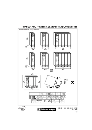 Instruction Sheet ABL8REM, ABL7RE, and ABL7RP