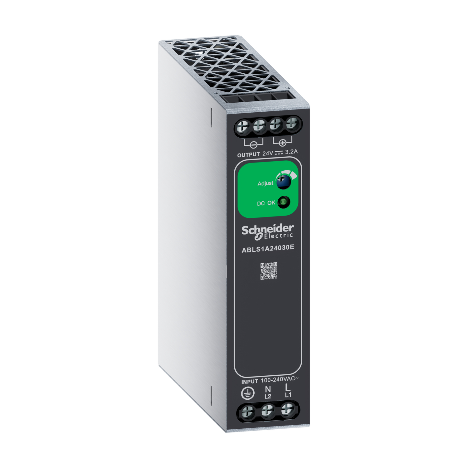single phase power supply, 100 to 240V AC input, 24V DC output, 75W, Din-rail, IP20