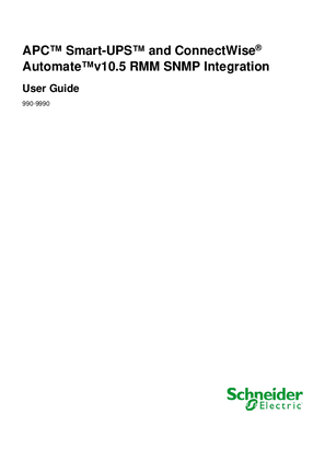 ConnectWise Automation v10.5 and APC Smart-UPS SNMP Integration User Guide