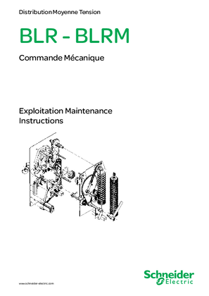BLR - BLRM Commande mécanique - Exploitation - Maintenance