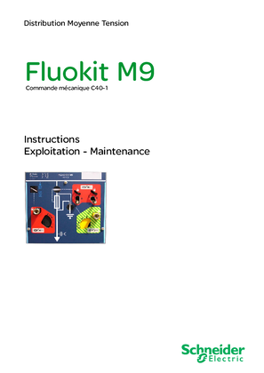 Fluokit M9 Commande mécanique C40-1InstructionsExploitation - Maintenance