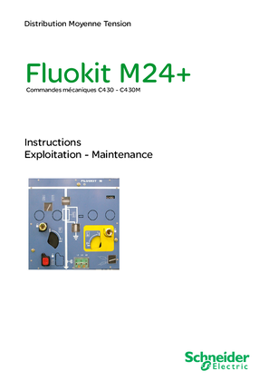 Fluokit M24+ - Commandes mécaniques C430 - C430M - Exploitation - Maintenance