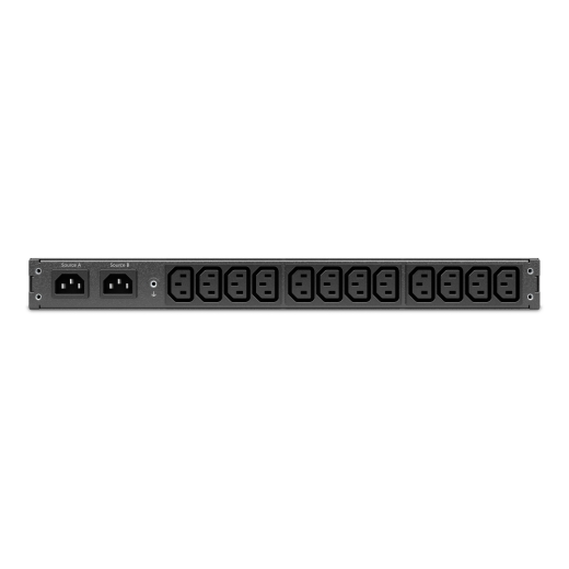 APC Netshelter Rack Automatic Transfer Switch, 1U, 10A, 230V, C14 IN, 12 C13 OUT, 50/60Hz