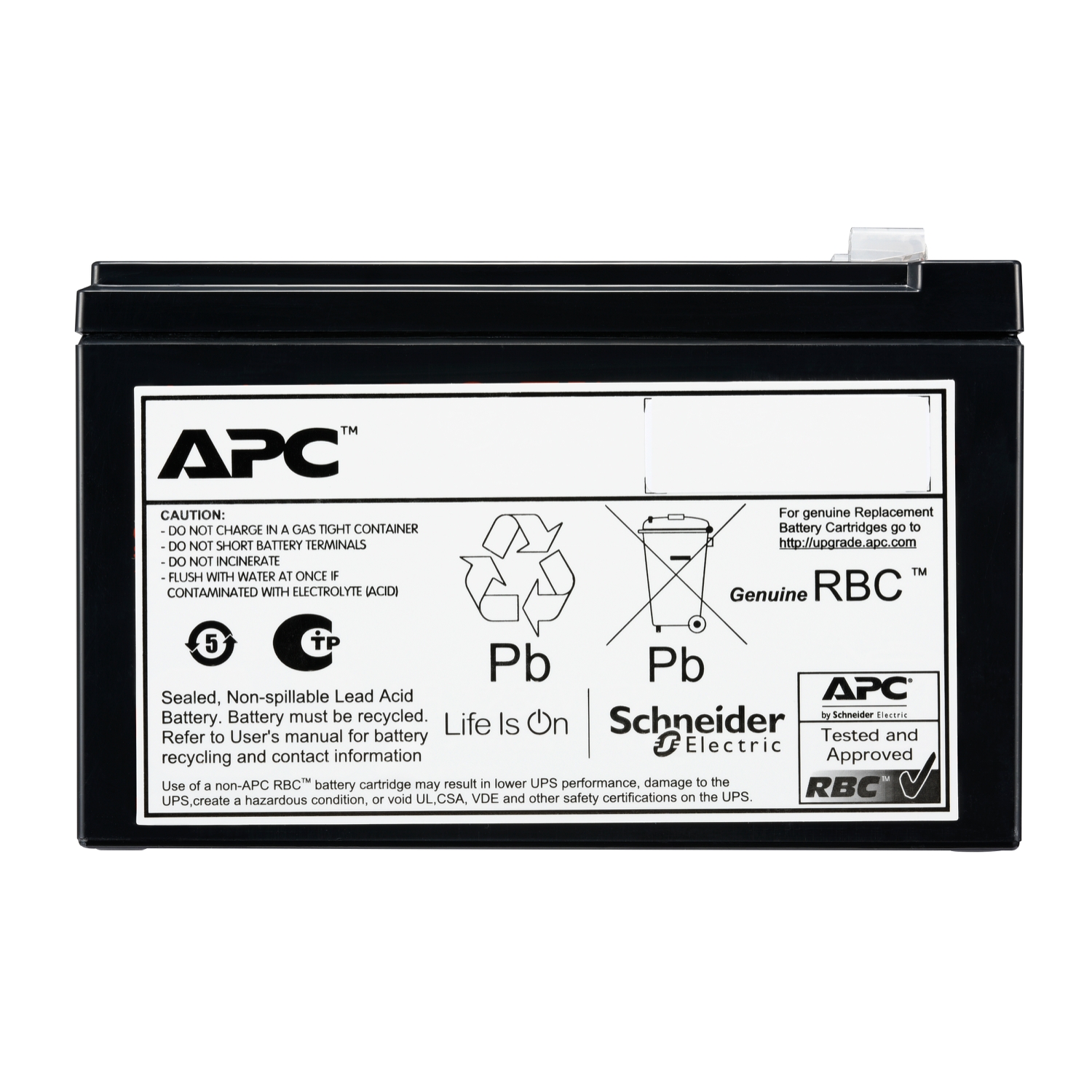 APC Replacement Battery Cartridge, VRLA, 9Ah, 12V DC, 2-year warranty