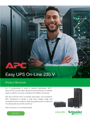 APC Easy UPS On-Line SRV Brochure 1-10kVA