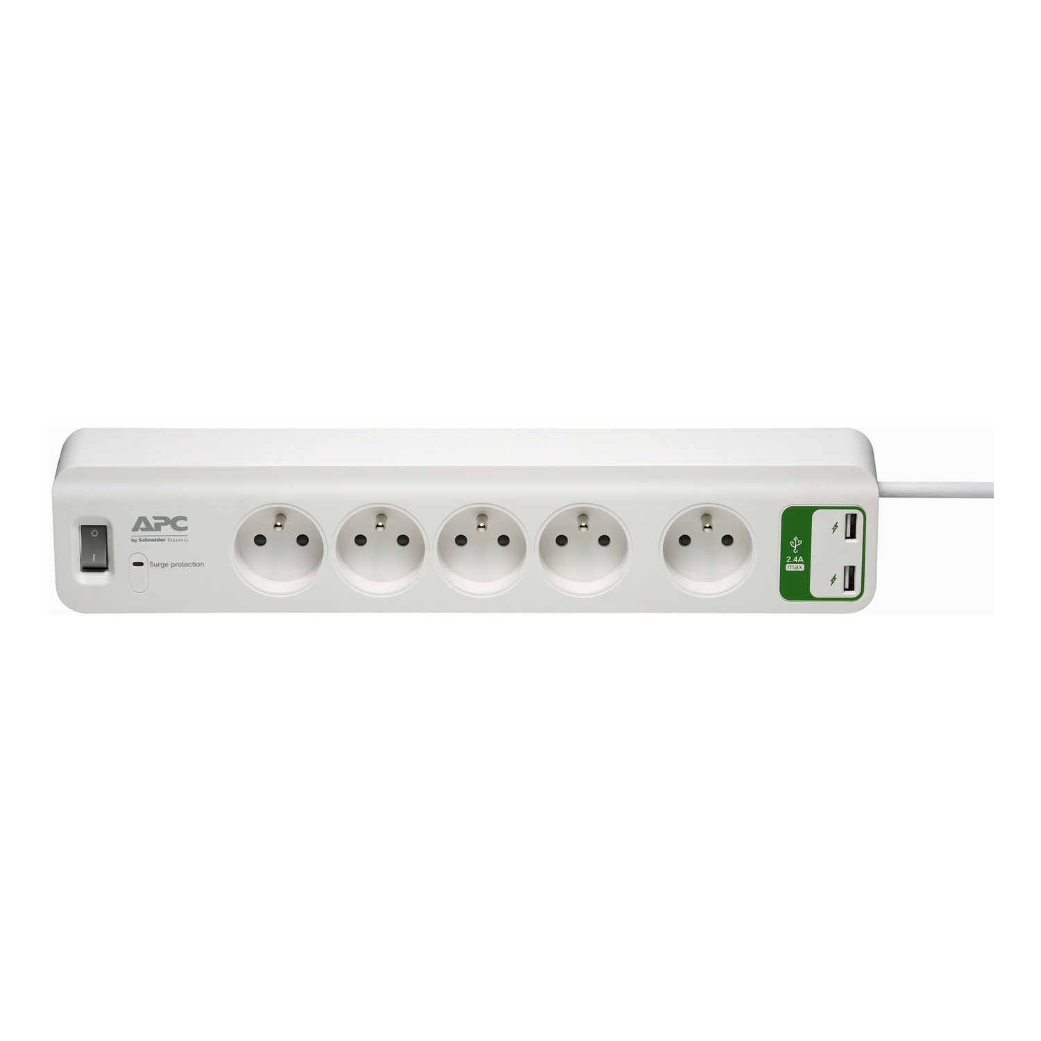 PM5U-FR - APC Essential SurgeArrest 5 zásuvek s 5 V, 2,4 A 2 porty USB ...