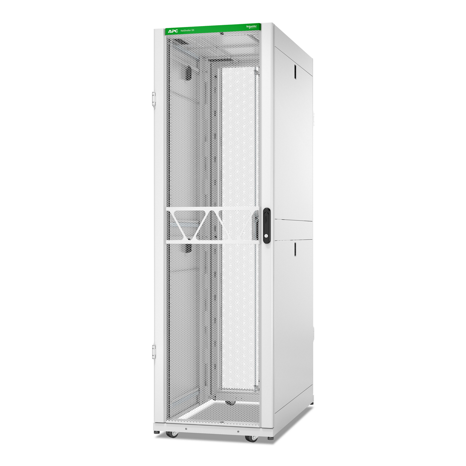 APC NetShelter SX Server Rack Gen 2, 42U, 1991H x 600W x 1070D mm, w/ Sides, White [TAA]