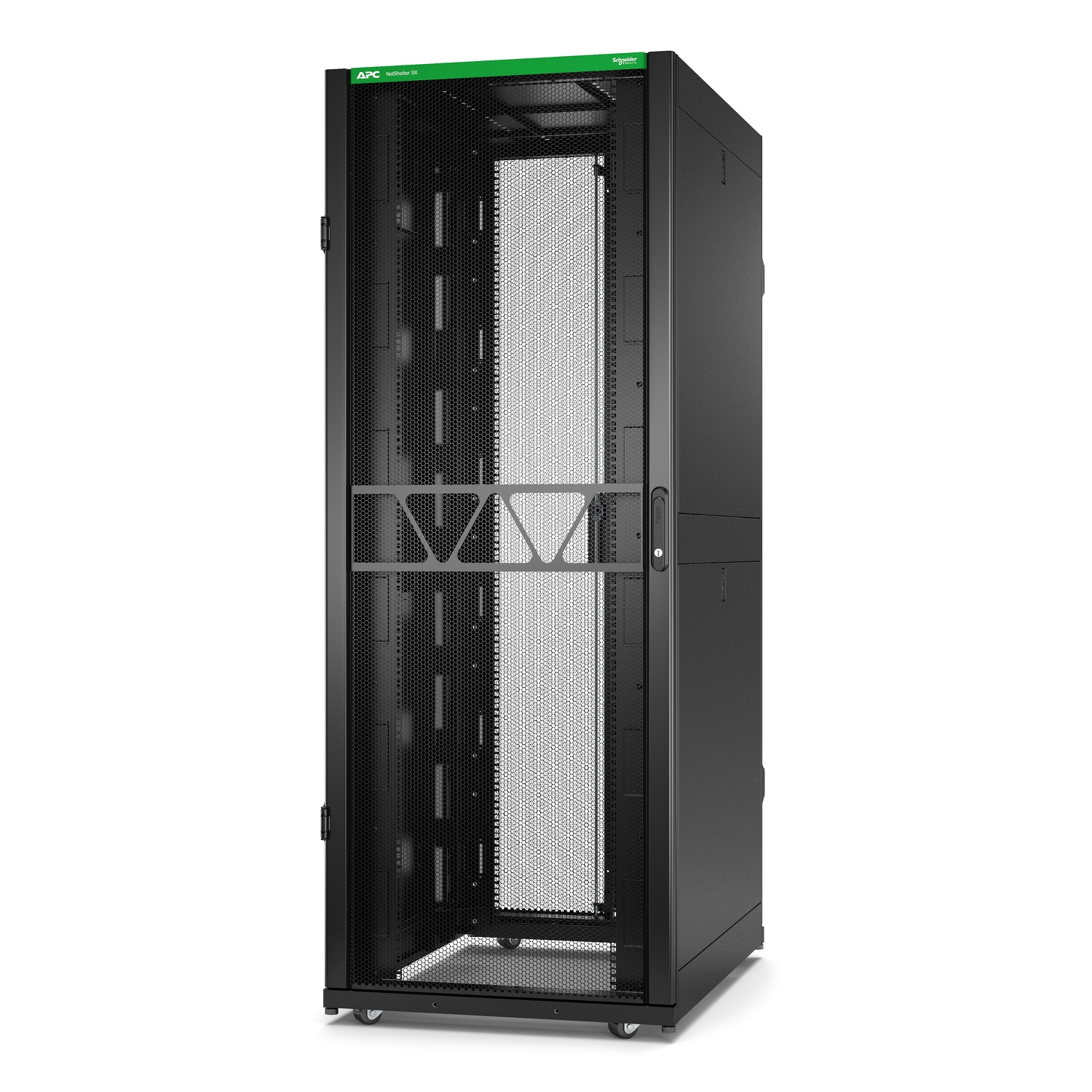 APC NetShelter SX Server Rack Gen 2, 42U, 1991H x 750W x 1070D mm, with Sides, Black [TAA]