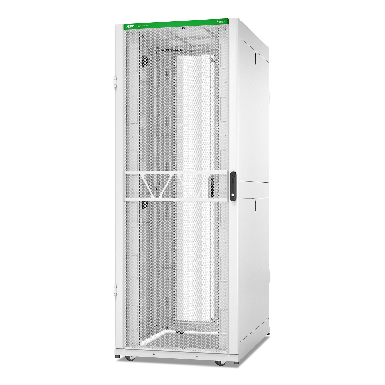 APC NetShelter SX Server Rack Gen 2, 42U, 1991H x 750W x 1070D mm, w/ Sides, White [TAA]