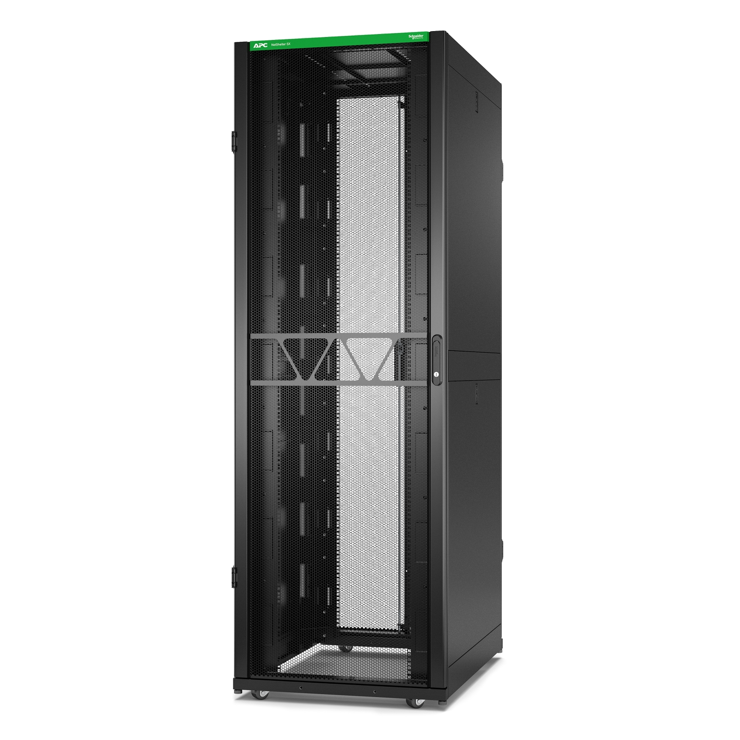 APC NetShelter SX Server Rack Gen 2, 48U, 2258H x 750W x 1070D mm, with Sides, Black [TAA]