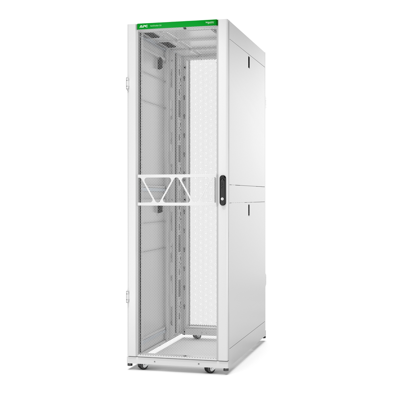 APC NetShelter SX Server Rack Gen 2, 42U, 1991H x 600W x 1200D mm, with Sides, White [TAA]