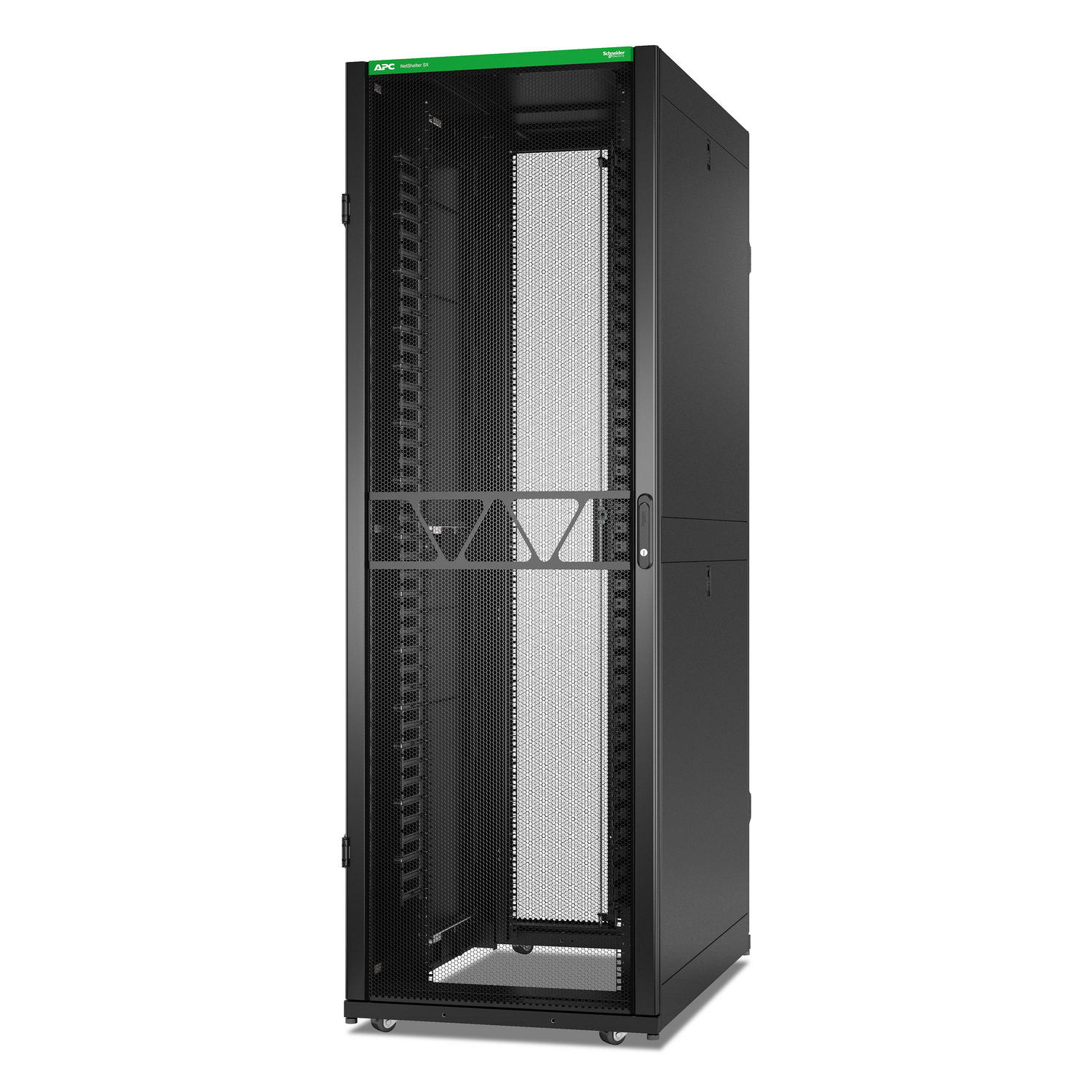 APC NetShelter SX Networking Enclosure, 48U, 2258H x 750W x 1200D mm, w/ Sides, Black [TAA]