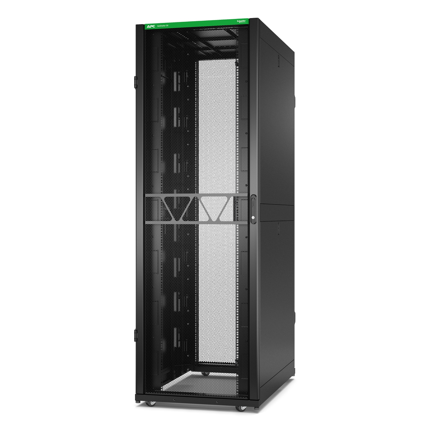 APC NetShelter SX Server Rack Gen 2, 48U, 2258H x 750W x 1200D mm, with Sides, Black [TAA]