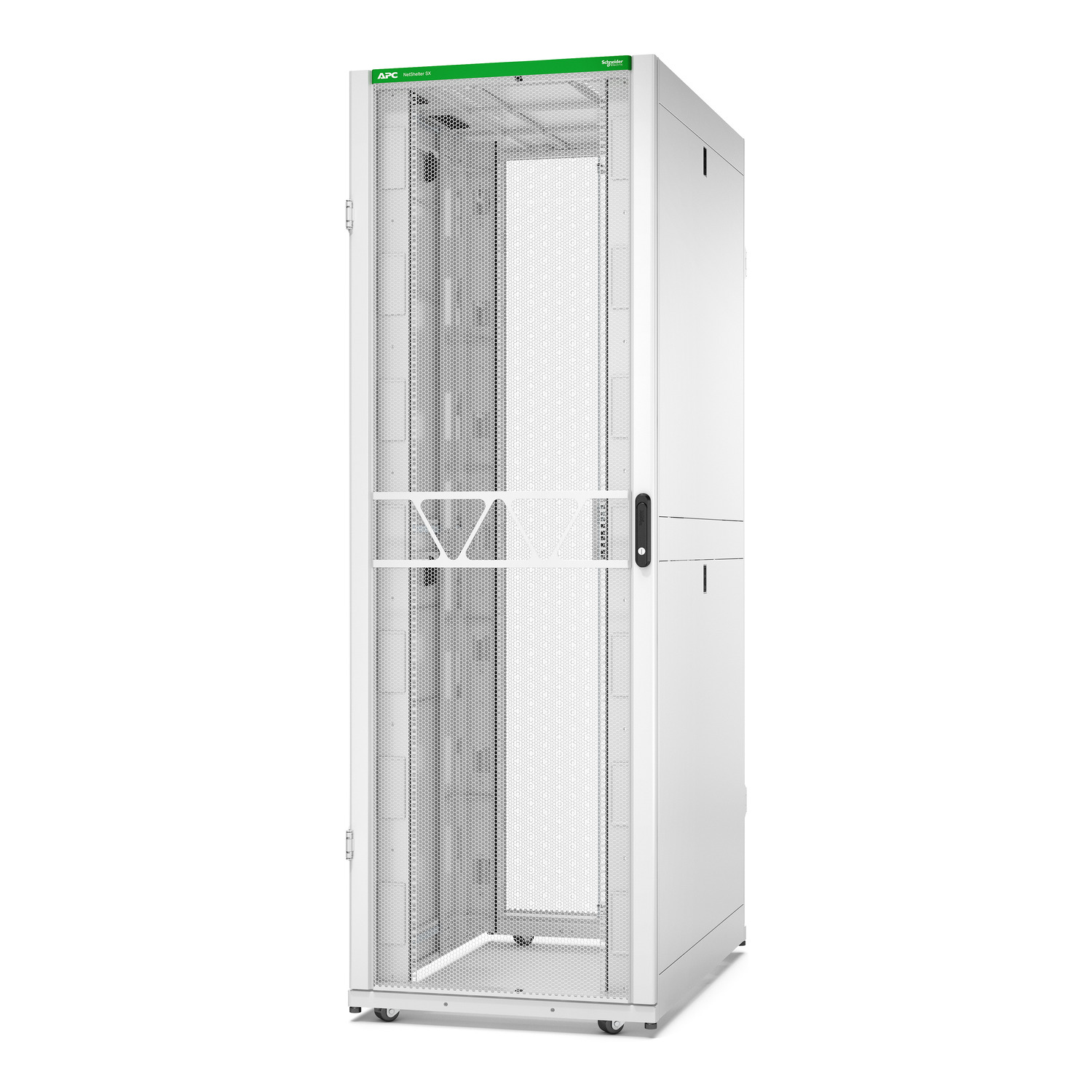 APC NetShelter SX Server Rack Gen 2, 48U, 2258H x 750W x 1200D mm, with Sides, White [TAA]