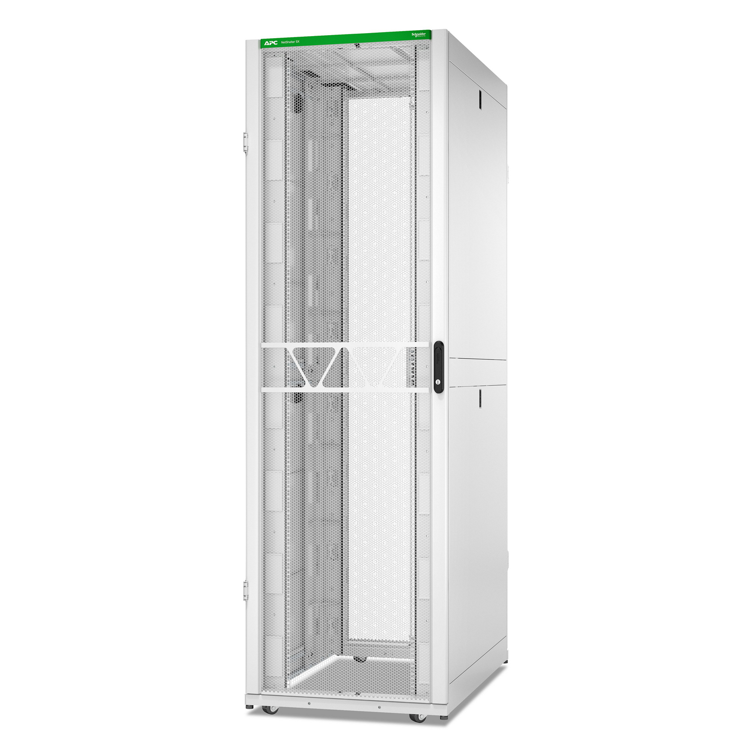 APC NetShelter SX Server Rack Gen 2, 52U, 2436H x 750W x 1200D mm, w/ Sides, White [TAA]