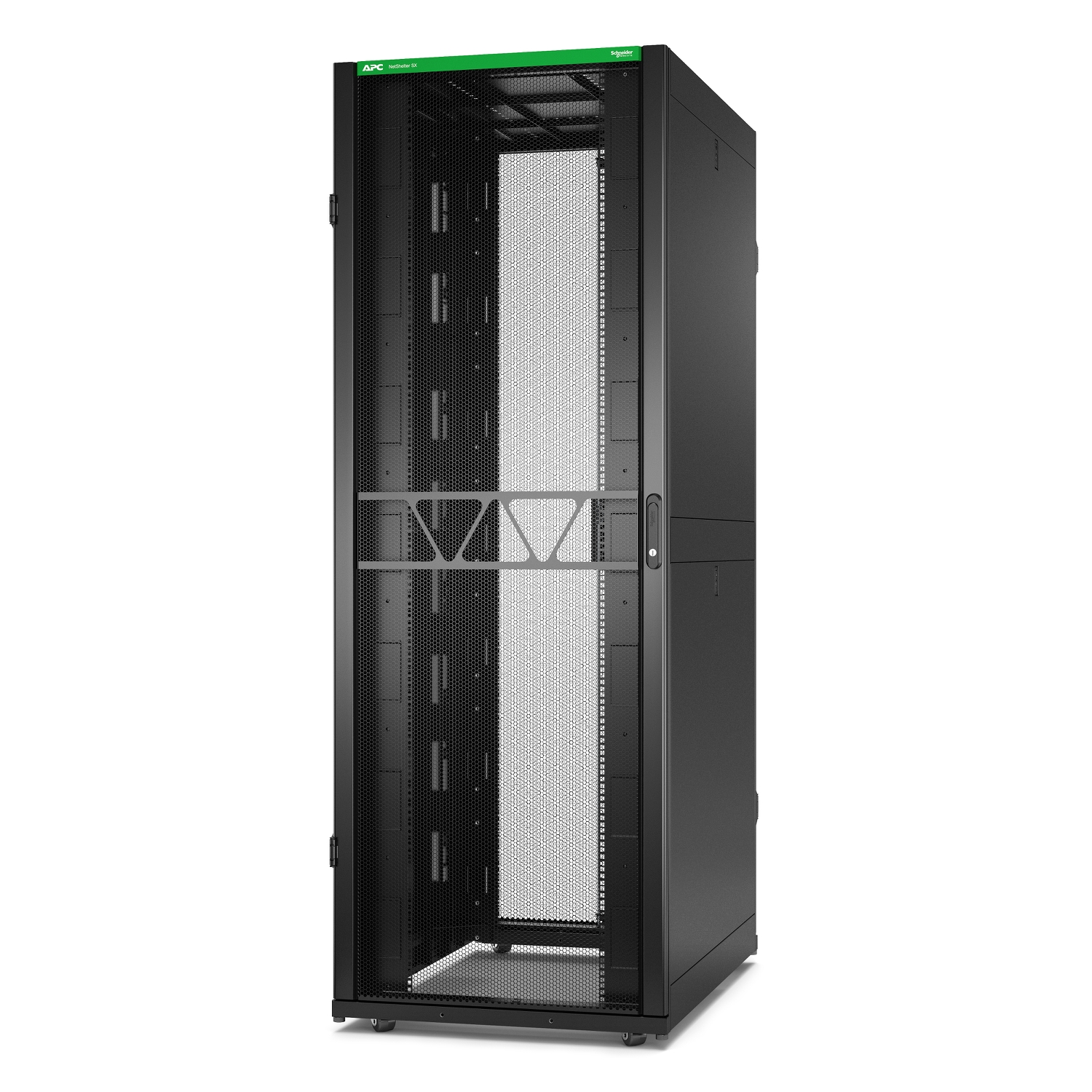 APC NetShelter SX Server Rack Gen 2, 48U, 2258H x 800W x 1200D mm, with Sides, Black [TAA]