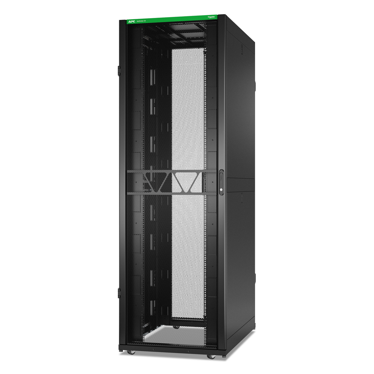 APC NetShelter SX Server Rack Gen 2, 52U, 2436H x 800W x 1200D mm, w/ Sides, Black [TAA]
