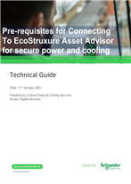 Pre-requisites for Connecting to EcoStruxure Asset Advisor for Secure Power and Cooling
