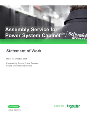 Assembly Service for Power System Cabinet